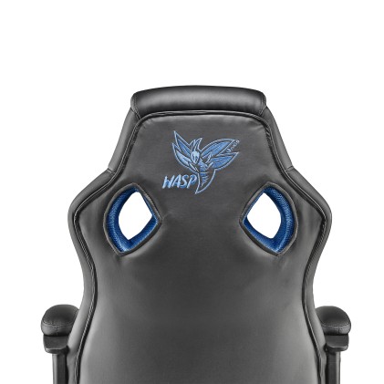 NGS WASP Poltrona per gaming Sedia imbottita tappezzata Nero, Blu