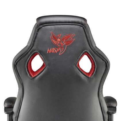 NGS WASP Poltrona per gaming Sedia imbottita tappezzata Nero, Rosso