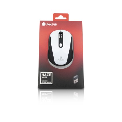 Ngs Mouse Ottico Mini Wireless 800/1600Dpi Con 3 Tasti + Rotella Scorrimento Colore Bianco