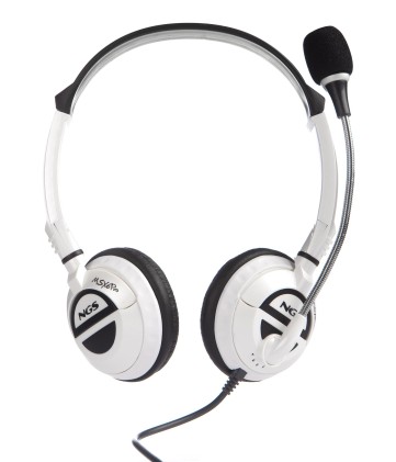 Ngs Cuffia Con Microfono, Impedenza 102Db 32Ohm, Sensibilita 20-25 Hz, Colore Bianco