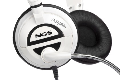 Ngs Cuffia Con Microfono, Impedenza 102Db 32Ohm, Sensibilita 20-25 Hz, Colore Bianco