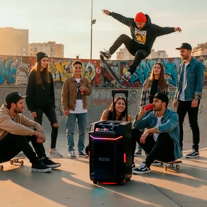 NGS WILD BASH Altoparlante portatile stereo Nero 50 W