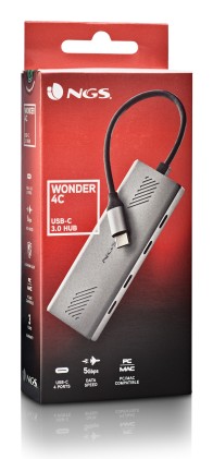 NGS WONDER4-C USB tipo-C 5000 Mbit/s Argento