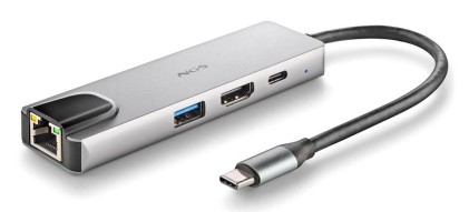 NGS NGS-HUB-0140 hub di interfaccia USB 2.0 Type-C 5000 Mbit/s Alluminio, Nero