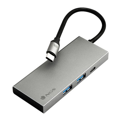 Ngs Adattatore Multiporta Usb-C Da 4 A 1 In Alluminio