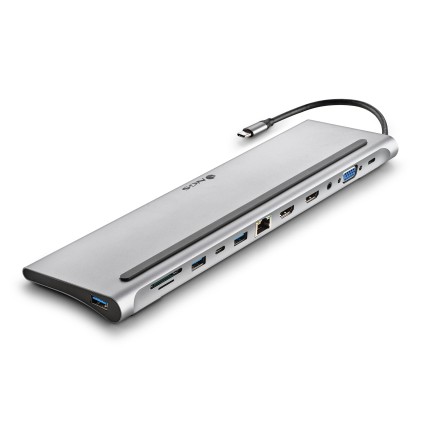 Ngs Docking Type-C Output: Usb 2.0 + 2X Usb 3.0 + 2X Hdmi + Vga + Audio + Pd + Rj45 + Usb C + Sd/Tf