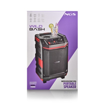 Ngs Wild Bash: Altoparlante Premium Portatile Da 300W Compatibile Con Tecnologia Bluetooth/Usb/Aux.
