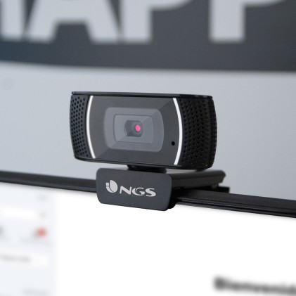 Ngs Webcam Full Hd 1920X1080P, Usb 2.0, Microfono Omnidirezionale Incorporato, Lunghezza Cavo 2Mt, Sensore Cmos 1/4, Angolo Visuale 60 Gradi, Autofocus