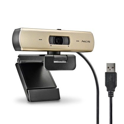 NGS XPRESSCAM 4000 webcam 12 MP 3840 x 2160 Pixel USB 2.0 Nero, Oro