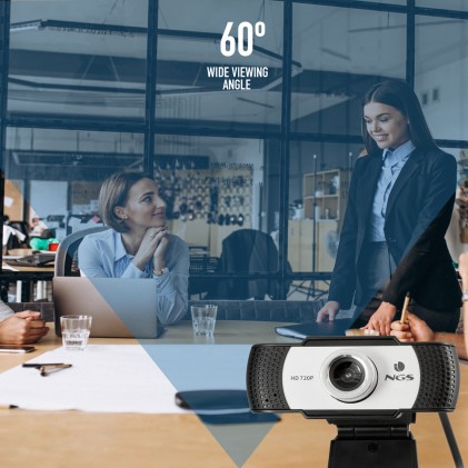 Ngs Webcam Hd 1280X720P, Usb 2.0, Microfono Incorporato, Messa A Fuoco Manuale