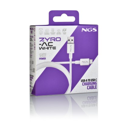 NGS ZYRO-AC cavo USB USB 2.0 1 m USB A USB C Bianco