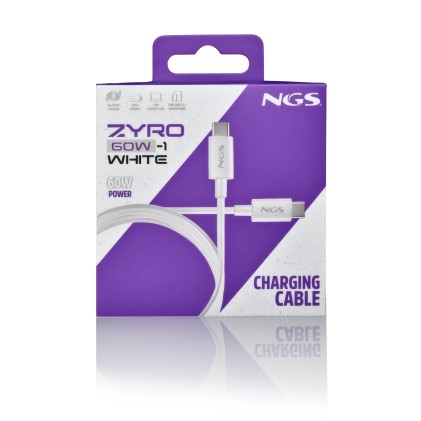 NGS ZYRO 60W-1 cavo USB USB 2.0 1 m USB C Bianco