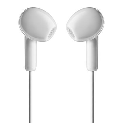 Ngs Cross Glide White: Auricolari A Bottone Con Microfono E Controllo Del Volume. Pulsante Multifunz