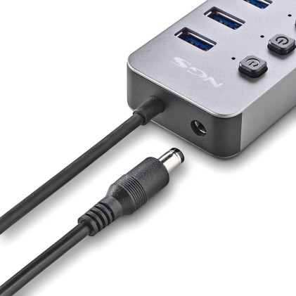 Ngs Ihub 10: Hub 10 Porte Usb 3.0. Velocit Di Trasferimento Dati A 5Gbps. Lunghezza Del Cavo: 180 M