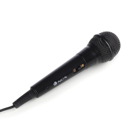 Ngs Singer Fire: Microfono Dinamico, Microfono Con Cavo Da 3 Metri, Connessione Jack 6,3Mm E Pulsant