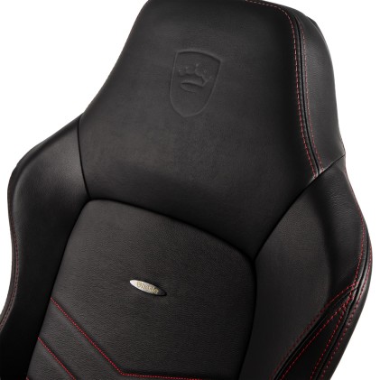 Noblechairs Sedia Gaming Hero, Pelle Vera, Nero E Rosso