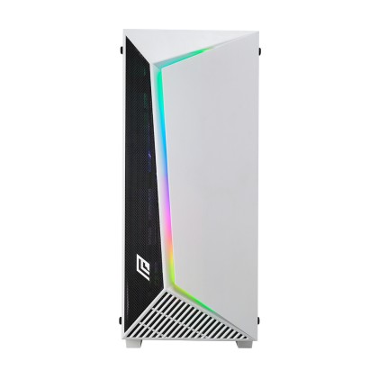 Case Full-Tower No Psu Iron V9 Wht 1Usb3 2Usb2 Vetro Temperato Rgb Fan