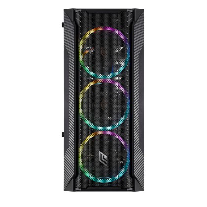 Case Mid-Tower No Psu Demon T4 Blk 1Usb3 2Usb2 Vetro Temperato Rgb Fan