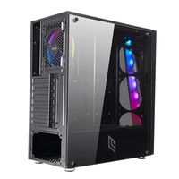 Case Mid-Tower No Psu Nexus P4 Blk 1Usb3 2Usb2 Vetro Temperato Rgb Fan