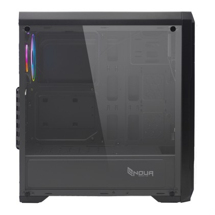 Case Mid-Tower No Psu Noob X3 Blk 1Usb3 2Usb2 Plexiglass Red Fan