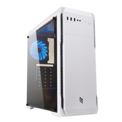 Case Mid-Tower No Psu Noob X13 Wht 1Usb3 2Usb2 Vetro Temperato Rgb Fan