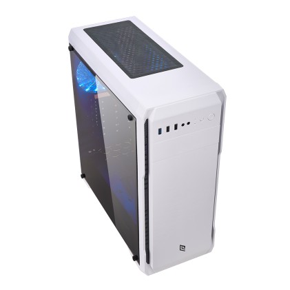Case Mid-Tower No Psu Noob X13 Wht 1Usb3 2Usb2 Vetro Temperato Rgb Fan