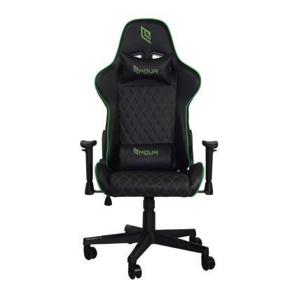 Poltrona Gaming Noua Kui K7 Testa E Cuscino Black/Green