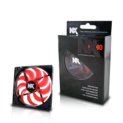Nox NX Ventola da 80mm Red Black