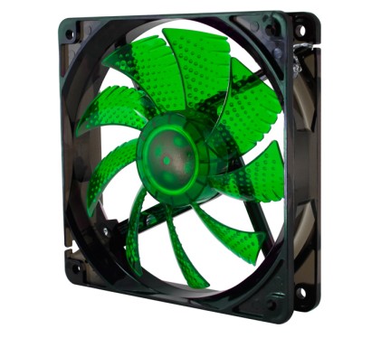 NOX Coolfan 120 LED Case per computer Ventilatore 12 cm Nero, Verde