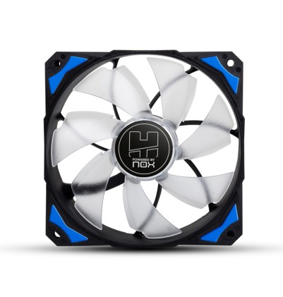NOX H-Fan LED Case per computer Ventilatore 12 cm Nero, Blu, Bianco