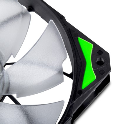 NOX H-Fan LED Case per computer Ventilatore 12 cm Nero, Verde, Bianco