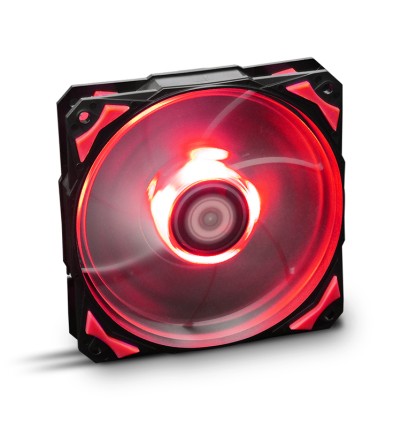 NOX H-Fan LED Case per computer Ventilatore 12 cm Nero, Rosso, Bianco