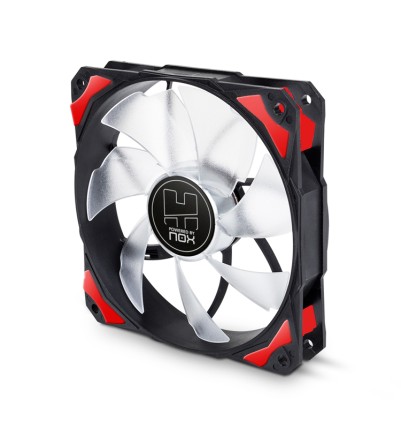 NOX H-Fan LED Case per computer Ventilatore 12 cm Nero, Rosso, Bianco