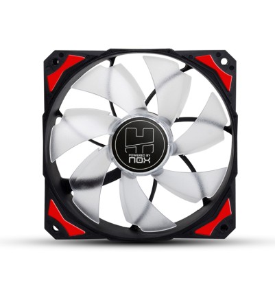 NOX H-Fan LED Case per computer Ventilatore 12 cm Nero, Rosso, Bianco