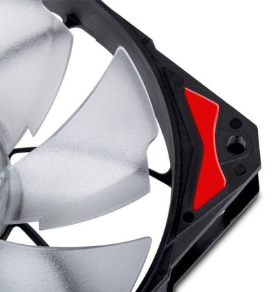 NOX H-Fan LED Case per computer Ventilatore 12 cm Nero, Rosso, Bianco