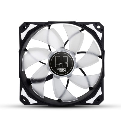 NOX H-Fan LED Case per computer Ventilatore 12 cm Nero, Bianco