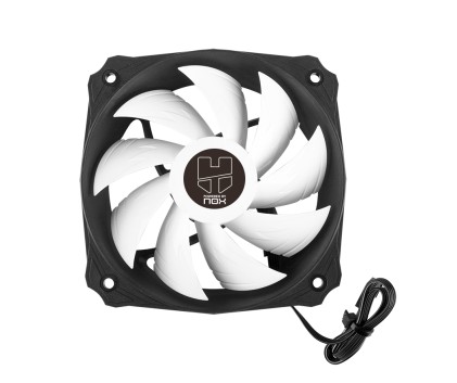 NOX H-112 Processore Ventilatore 12 cm Alluminio, Nero, Bianco