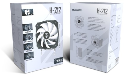 NOX H-212 Processore Refrigeratore 12 cm Alluminio, Nero, Bianco 1 pz