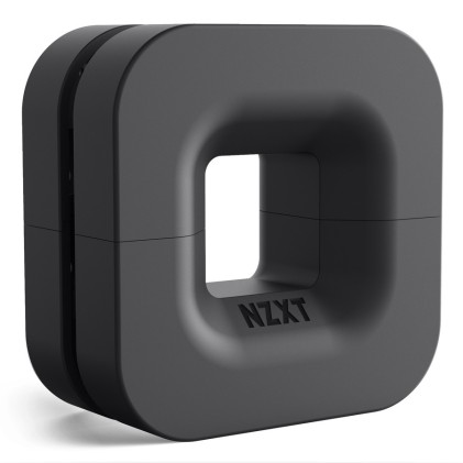 NZXT magnetic headset mount for PC case and cable managment puck black