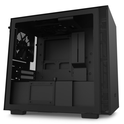 Nzxt Case H210 Mid Tower Mini-ITX Matte Black, Window, 2 Slot Espansione 2,5/3,5, 2X120 Fan Front, 1X120 Fan Top, 1X120 Fan Rear - CONFEZIONE APERTA