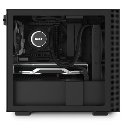 Nzxt Case H210 Mid Tower Mini-ITX Matte Black, Window, 2 Slot Espansione 2,5/3,5, 2X120 Fan Front, 1X120 Fan Top, 1X120 Fan Rear - CONFEZIONE APERTA