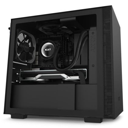 Nzxt Case H210 Mid Tower Atx Matte Black, Window, 2 Slot Espansione 2,5/3,5, 2X120 Fan Front, 1X120 Fan Top, 1X120 Fan Rear
