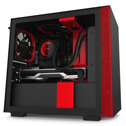 Nzxt Gaming Case H210 Mini Itx Nero/Rosso - 2*120 Aer F