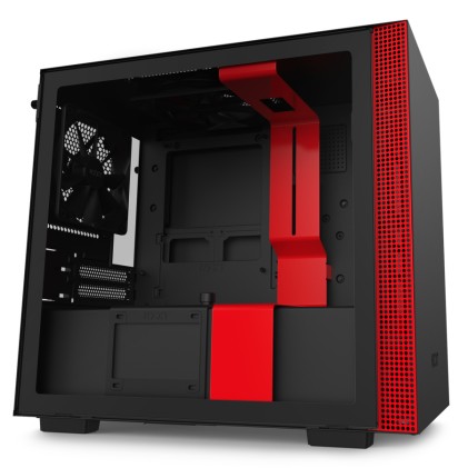 Nzxt Case H210I Mid Tower Atx Matte Black/Red