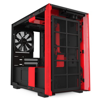 Nzxt Case H210I Mid Tower Atx Matte Black/Red