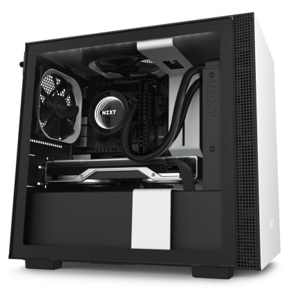 Nzxt Case H210I Mid Tower Atx Matte White, Window, 2 Slot Espansione 2,5/3,5, 2X120 Fan Front, 1X120 Fan Rear