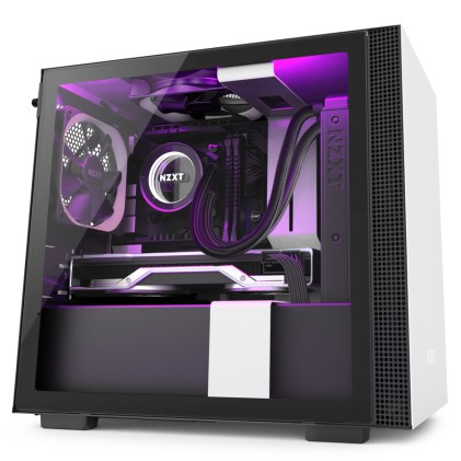 Nzxt Case H210I Mid Tower Atx Matte White, Window, 2 Slot Espansione 2,5/3,5, 2X120 Fan Front, 1X120 Fan Rear