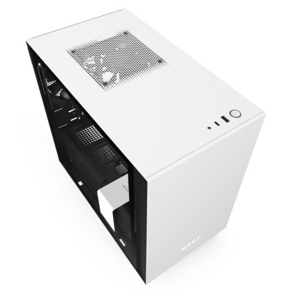 Nzxt Case H210I Mid Tower Atx Matte White, Window, 2 Slot Espansione 2,5/3,5, 2X120 Fan Front, 1X120 Fan Rear