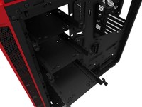 NZXT GAMING CASE BLACK/RED w WINDOWS MID TOWER CA-H442W-M1