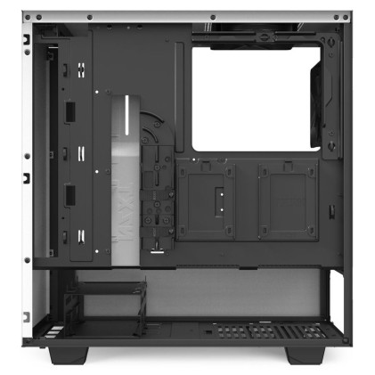 Nzxt Case H510 Mid Tower Atx Matte White, Window, 7 Slot Espansione 2,5/3,5, 2X120 Fan Front, 1X120 Fan Top, 1X120 Fan Rear